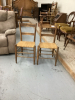 2-WOOD CHAIRS W/RATTAN SEATS - DONATION