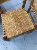 2-WOOD CHAIRS W/RATTAN SEATS - DONATION - 2