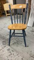 SINGLE TWO-TONE WOOD KITCHEN CHAIR