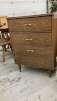 4-DRAWER VINTAGE DRESSER & 4 DRAWER PLYWOOD DRESSER