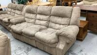 MICROSUEDE RECLINING COUCH