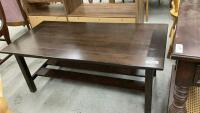 RECTANGLE COFFEE TABLE - DARK BROWN
