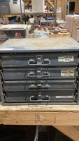 (4) BOLT SUPPLY ORGANIZERS WITH RACK