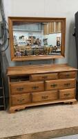 ROXTON 7-DRAWER DRESSER (MISSING ONE DRAWER) AND MIRROR