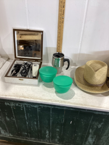 TUPPERWARE,STRAW HAT,WAHL CLIPPERS