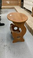 OVAL SIDE TABLE W/ MAGAZINE STORAGE