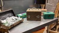 SEWING KITS, MAKEUP CASE W/SOME CONTENTS
