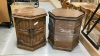 (2) 6-SIDED END TABLE W/ STORAGE
