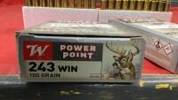 (55) LIVE ROUNDS (NEW).243. WINCHESTER POWER POINT. PAL REQUIRED FOR PURCHASE
