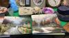 BOX W/ OLD THOMAS KINKADE CALENDARS, CANDLE HOLDERS, TOLLE ART FLORAL PICTURE, LASER CUT ELEPHANT PICTURE ETC - 5