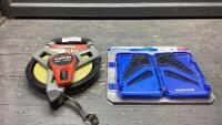 CRESCENT LUFKIN 100FT LONG TAPE AND MASTERCRAFT ALLEN KEY SET