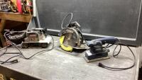 BOX W/ CRAFTSMAN BELT SANDER, 1/3 SHEET SANDER, STANLEY CIRCULAR SAW