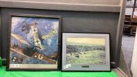 (2) PICTURES - AVIATION PRINT & HOMESTEAD PICTURE