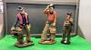 (3) COWBOY STATUES - (2) PLASTER, (1) RESIN