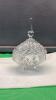 PINWHEEL CRYSTAL COVERED CANDY DISH