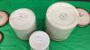 SET OF (3) MEDALTA CANISTERS W/LIDS - REDCLIFF POTTERIES - 3