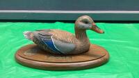 SMALL DUCKS UNLIMITED (SASKATCHEWAN) - DUCK ON WOOD BASE