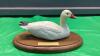 SMALL DUCKS UNLIMITED (SASKATCHEWAN) SNOW GOOSE ON WOOD BASE