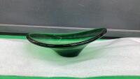 HEAVY GLASS GREEN BOWL