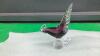 CAITHNESS GLASS PHEASANT. PURPLE BODY