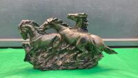 CERAMIC TRIO OF HORSES
