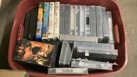 TOTE FULL OF VHS MOVIES