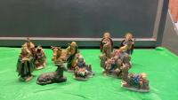 (10) NATIVITY FIGURINES