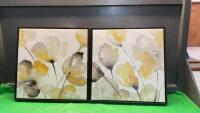 (2) FLORAL PICTURES ON CANVAS