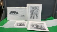 COLLECTION OF UNFRAMED REPRODUCTION PRINTS