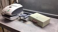 NEOPOST POSTAGE MACHINE MODEL IS-300 + METAL BOX