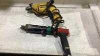 DEWALT CORDED VSR DRILL & AIR PNEUMATIC NEEDLE SCALER