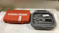 BLACK & DECKER DRILL BIT SET AND SCREWDRIVER AND SOCKET SET
