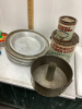 ROGERS SYRUP PAILS. PIE PANS. FOOD PRESS - 2