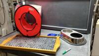 FEED STATION, RETRACTABLE LEASH, COLLAPSABLE HOUSE, SCRATCH PAD