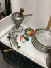 ROGERS SYRUP PAILS. PIE PANS. FOOD PRESS - 3