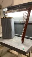 (2)ITEMS - TROUSER RACK + COLLAPSABLE LAUNDRY HAMPLER