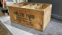 VINTAGE WOOD CRATE &ldquo;POULTRY FOOD&rdquo;