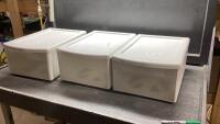 (3) STERILITE STORAGE DRAWERS