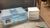 (2) PLASTIC STORAGE UNITS
