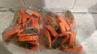 2 RATCHET STRAPS 10PCS - 2.5CM X 1.5M - NO HOOKS