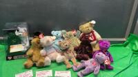 BOX W/. BEANIE BABIES - ATTIC TREASURE, &ldquo;THE END&rdquo;, ORIGINAL