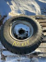 Single light truck tire on 5 V rim