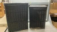 SET. OF (2) WICKER HAMPERS