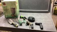GARDEN TOOLS, SPRAY NOZZLES , HANGING PLANTER, GARDEN TIE