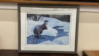 DUCKS UNLIMITED &ldquo;ALONG THE SIDE EDDY&rdquo; OTTER PRINT BY HOWARD CONEYBEARE
