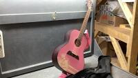 FIRST ACT PINK ACOUSTIC GUITAR WITH SOFT CASE