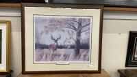 DUCKS UNLIMITED &ldquo;FENCE LINE&rdquo; PRONGHORN PRINT BY JOH BEESTON