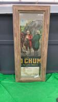 FRAMED OLD CHUM TOBACCO CALENDAR FROM 1939