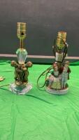 (2) VINTAGE LAMPS - NO SHADES