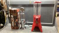 MAN CAVE ITEMS - FILL&rsquo;ER UP LIQUOR PUMP + BUDWEISER DISPENSER